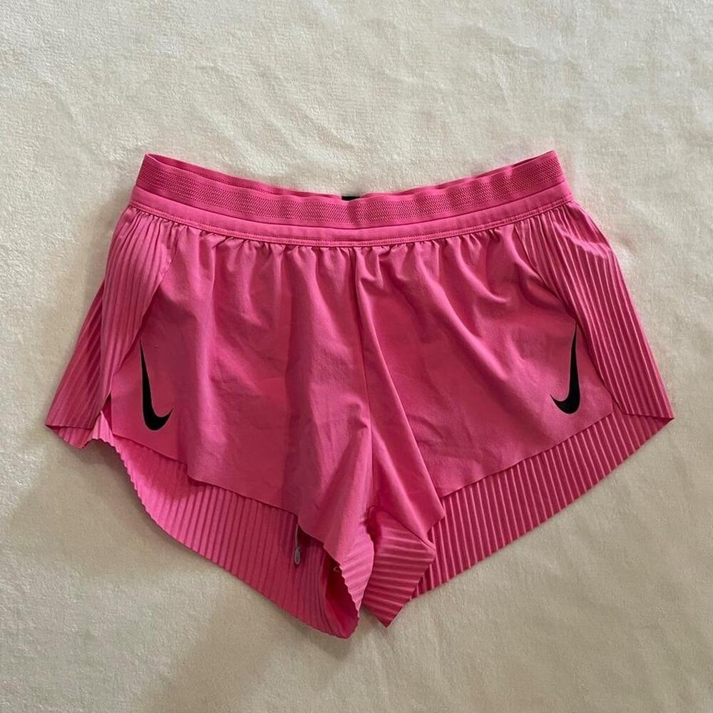 Nike Women's AeroSwift Dri-FIT Mid-Rise 3" ADV Running Shorts Pink Medium